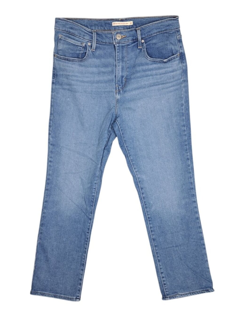 Levis Womens 724 High Rise Straight Leg Cropped Jeans Size 30 Blue Medium Wash